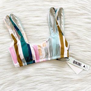 NEW Bikini Lab Striped Paint Party Swim Bralette